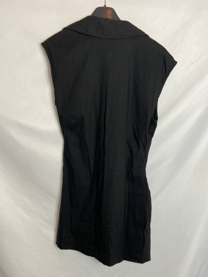 MANGO. Vestido negro sin mangas T.M