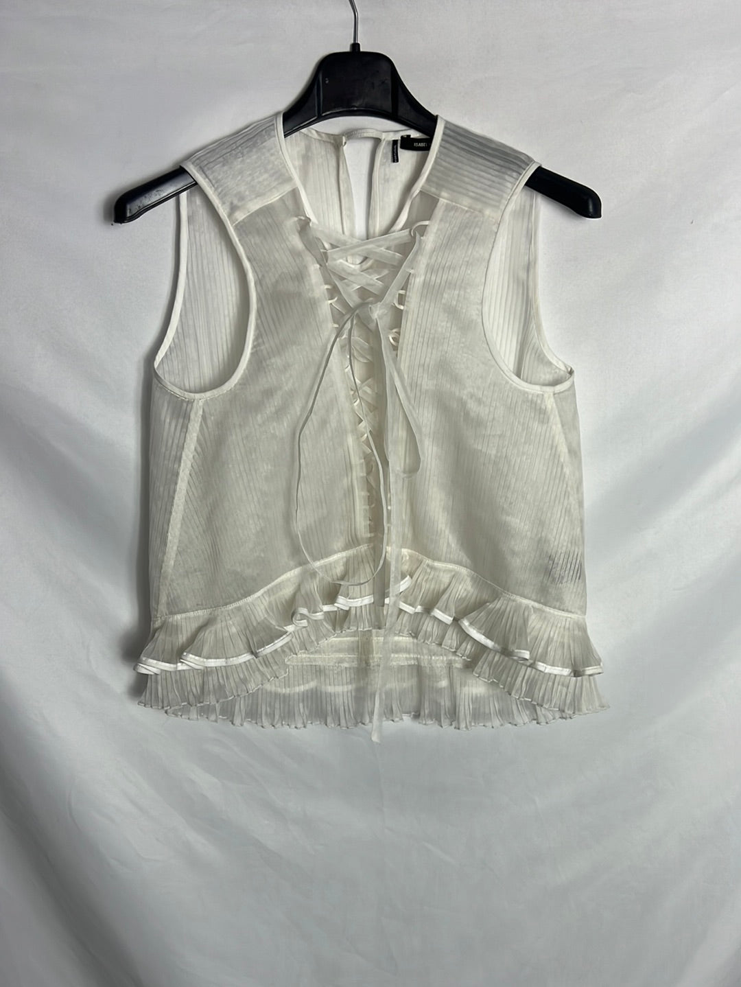 ISABEL MARANT . Top plisado seda . T 34