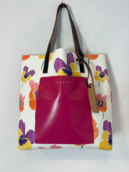 MARNI. Bolso shopper flores