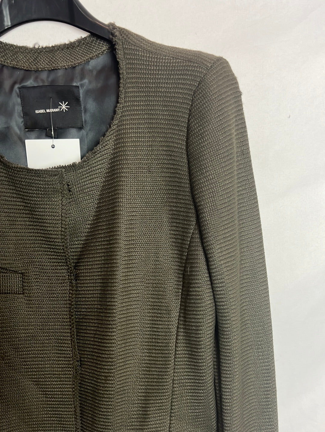 ISABEL MARANT. Chaqueta verde punto T.1 (S)