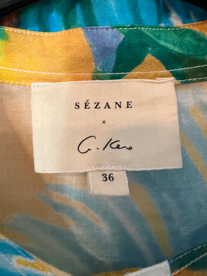 SEZANE. camisa hawaiana T.36