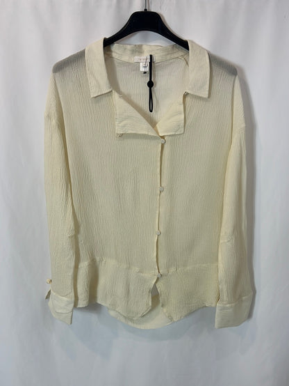 INTROPIA. Blusa beige cruzada T.38