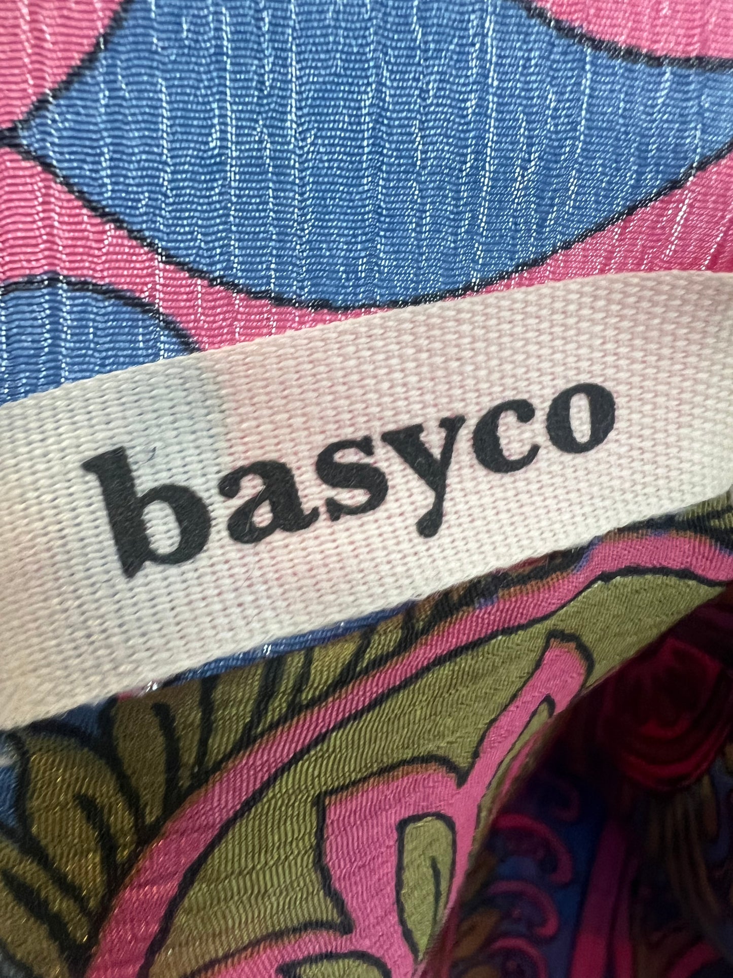 BASYCO. Top estampado anudado seda. Tu (s/m)