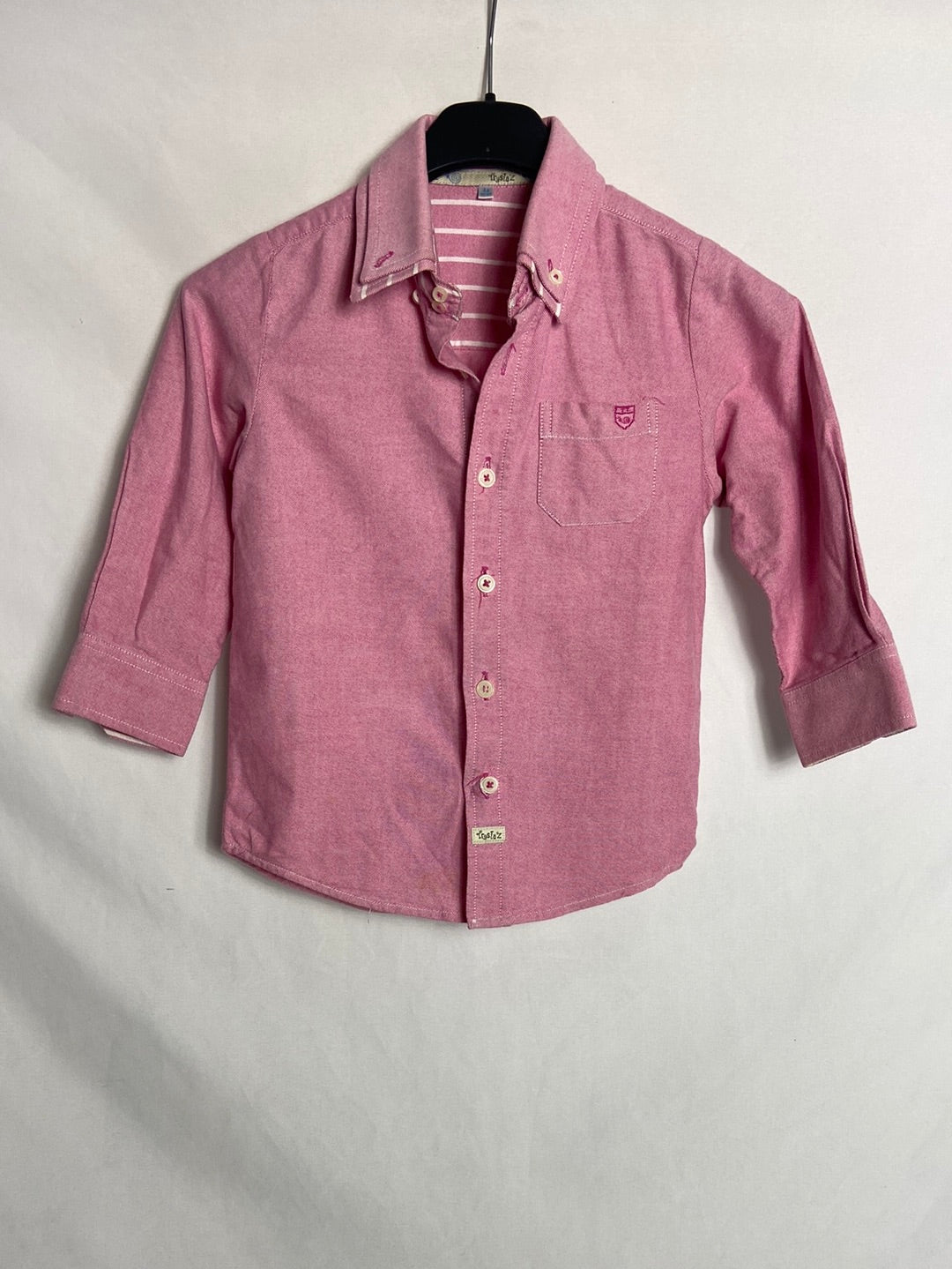 TRASTAZ. Camisa rosa jaspeada. T 4 años