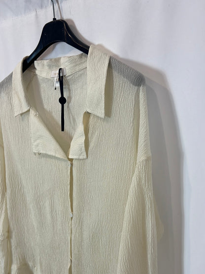 INTROPIA. Blusa beige cruzada T.38