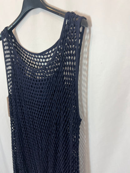 OTRAS. Top/vestido azul rejilla Tu(M)