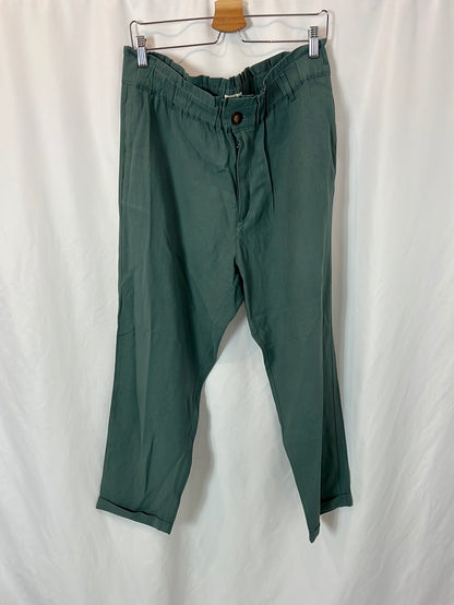 UNIT. Pantalón fluido verde agua. T 48