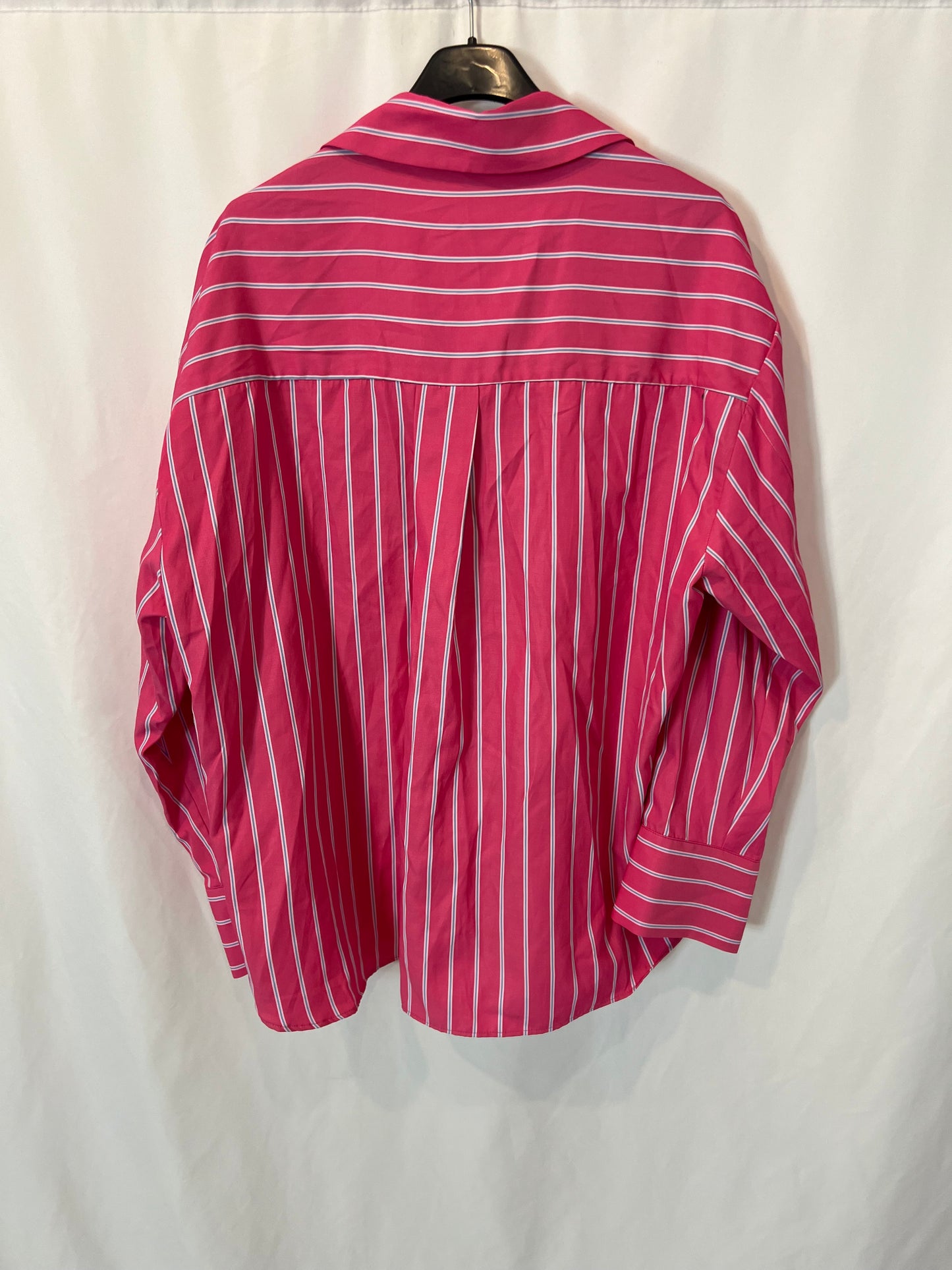 ZARA. Camisa rosa rayas. T M