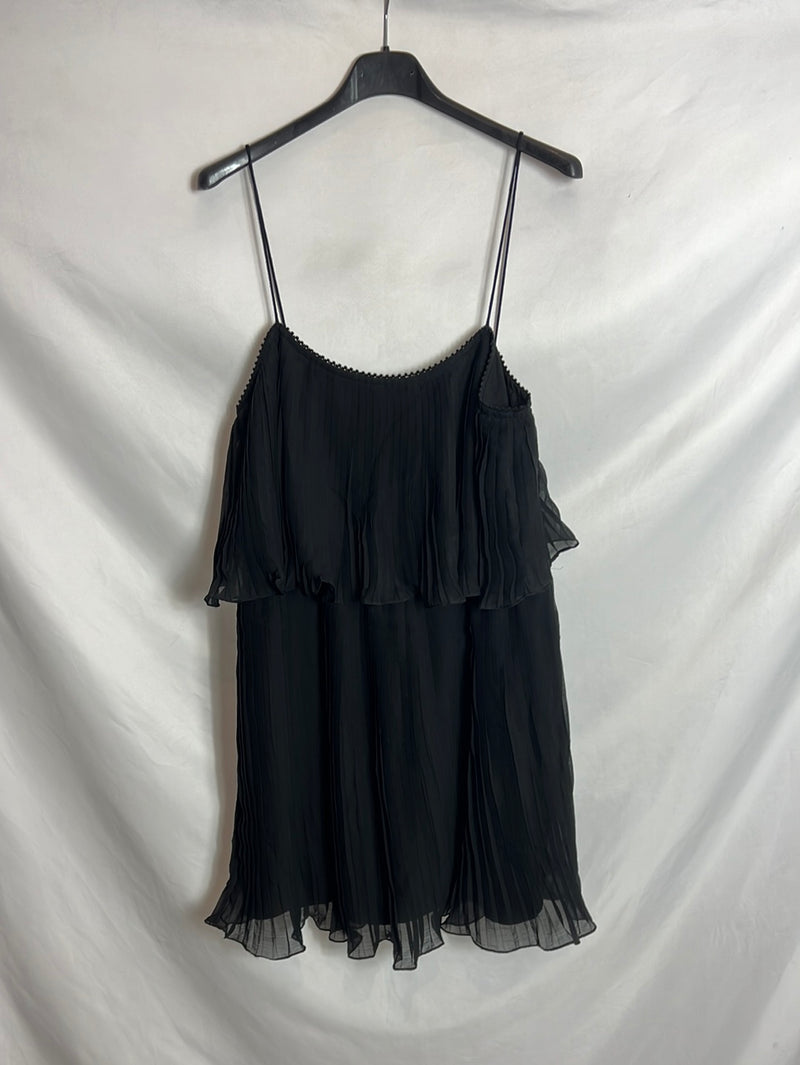 Vestido volantes zara online negro