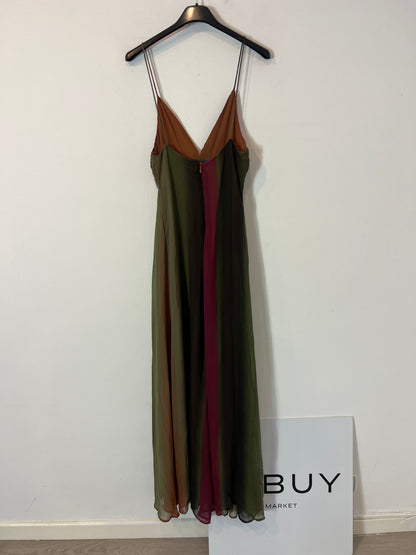 ZARA. Vestido largo colores y piedras T.xs