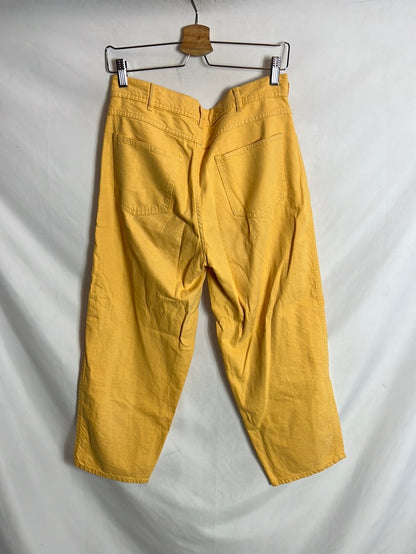 BIMBA Y LOLA.Pantalón denim amarillo T.38b(Tara)