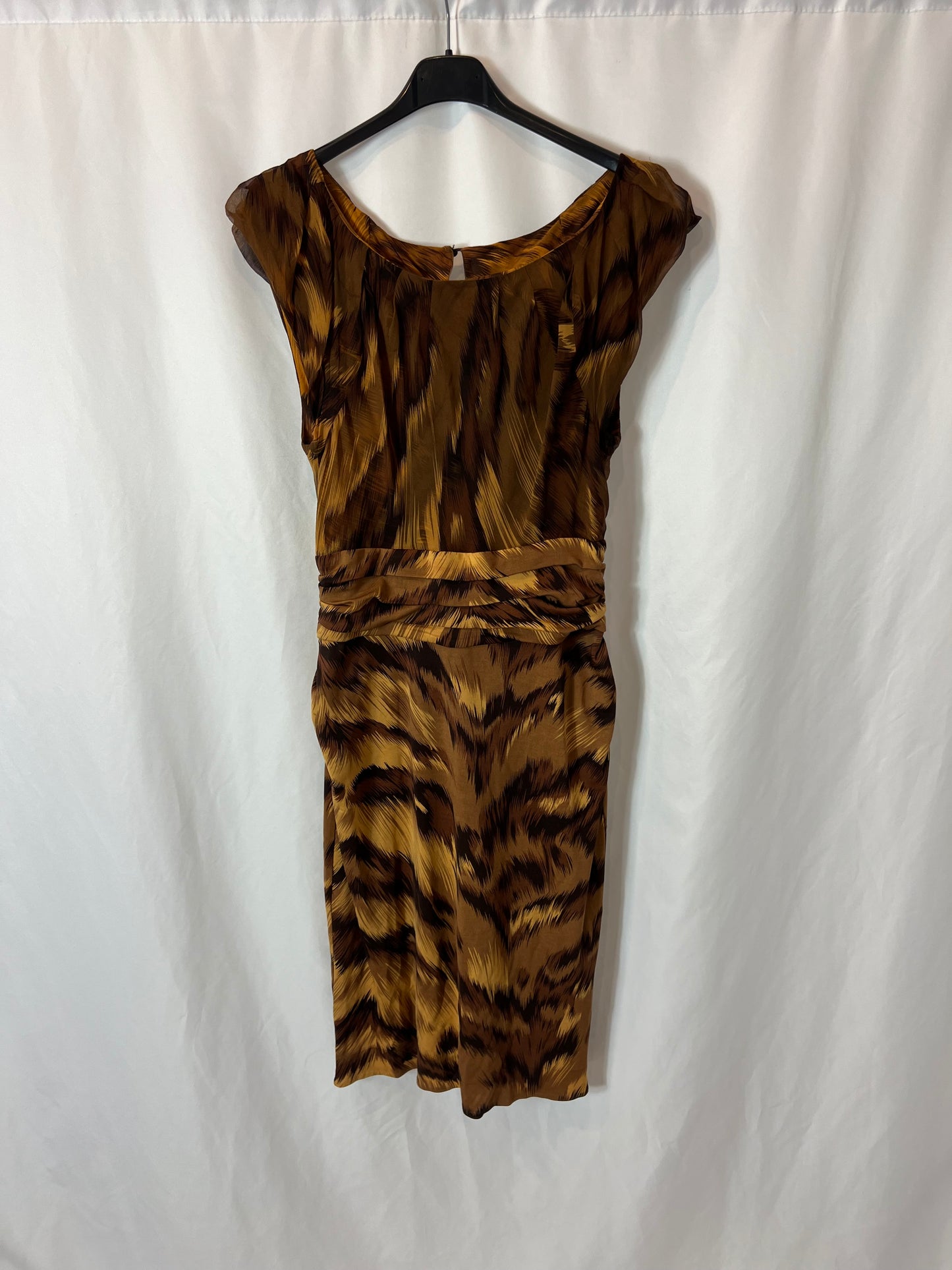 DIANE von FURSTENBERG. Vestido estampado seda y lycra. T M