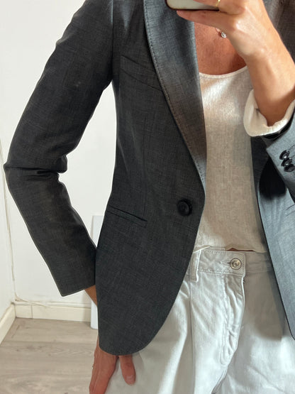 JOSEPH. Blazer gris lana T.0(xs)