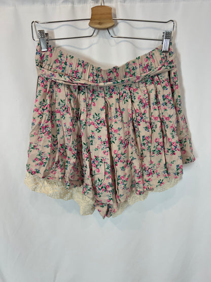 POÉTE. Pantalón corto fluido estampado. T S