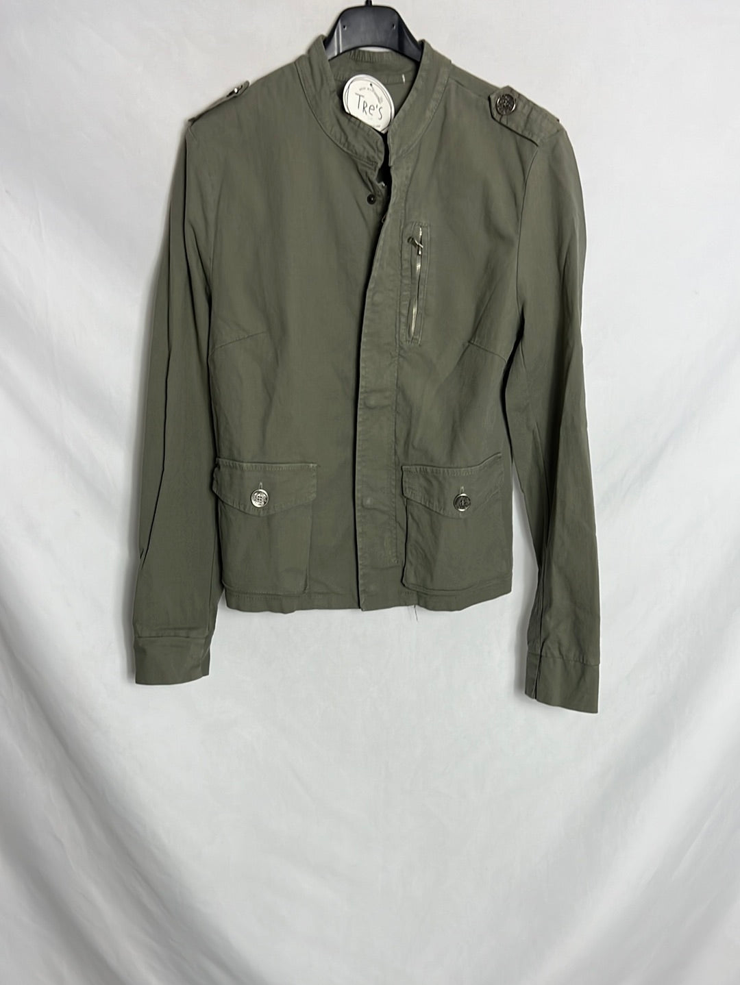 TRE'S. Parka fina verde T.u(s)