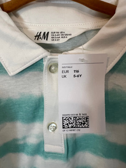 ZARA. Polo rayas tie dye. T 5-6 años