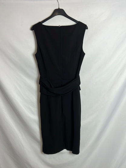 SAND COPENHAGEN. Vestido negro detalle cintura T.34