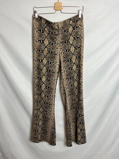 ZARA.Pantalón animal print fluido. T M /L