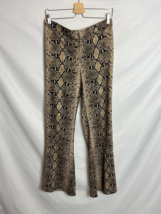 ZARA.Pantalón animal print fluido. T M /L