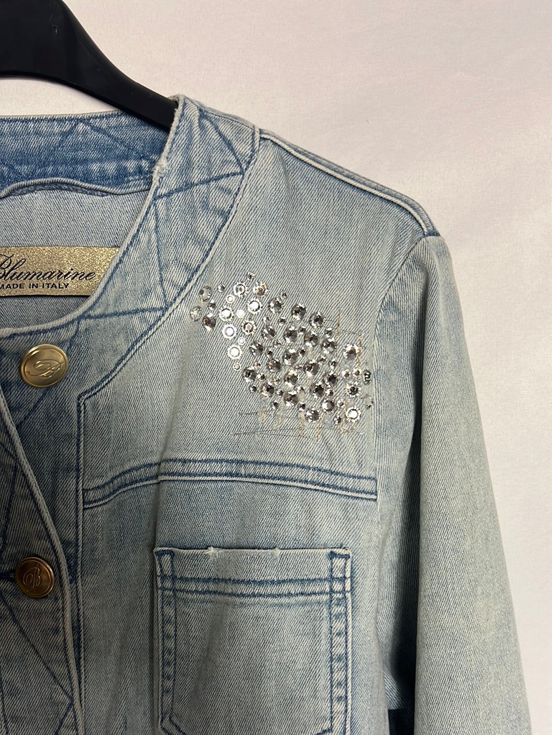 BLUMARINE. Chaqueta denim detalles. T M