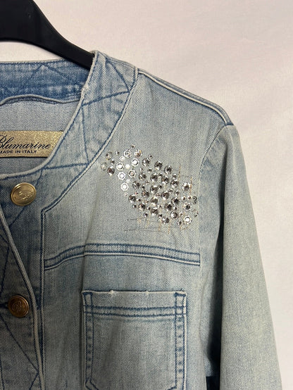 BLUMARINE. Chaqueta denim detalles. T M