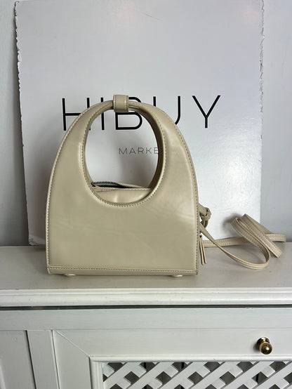 ZARA. Bolso mini beige doble asa