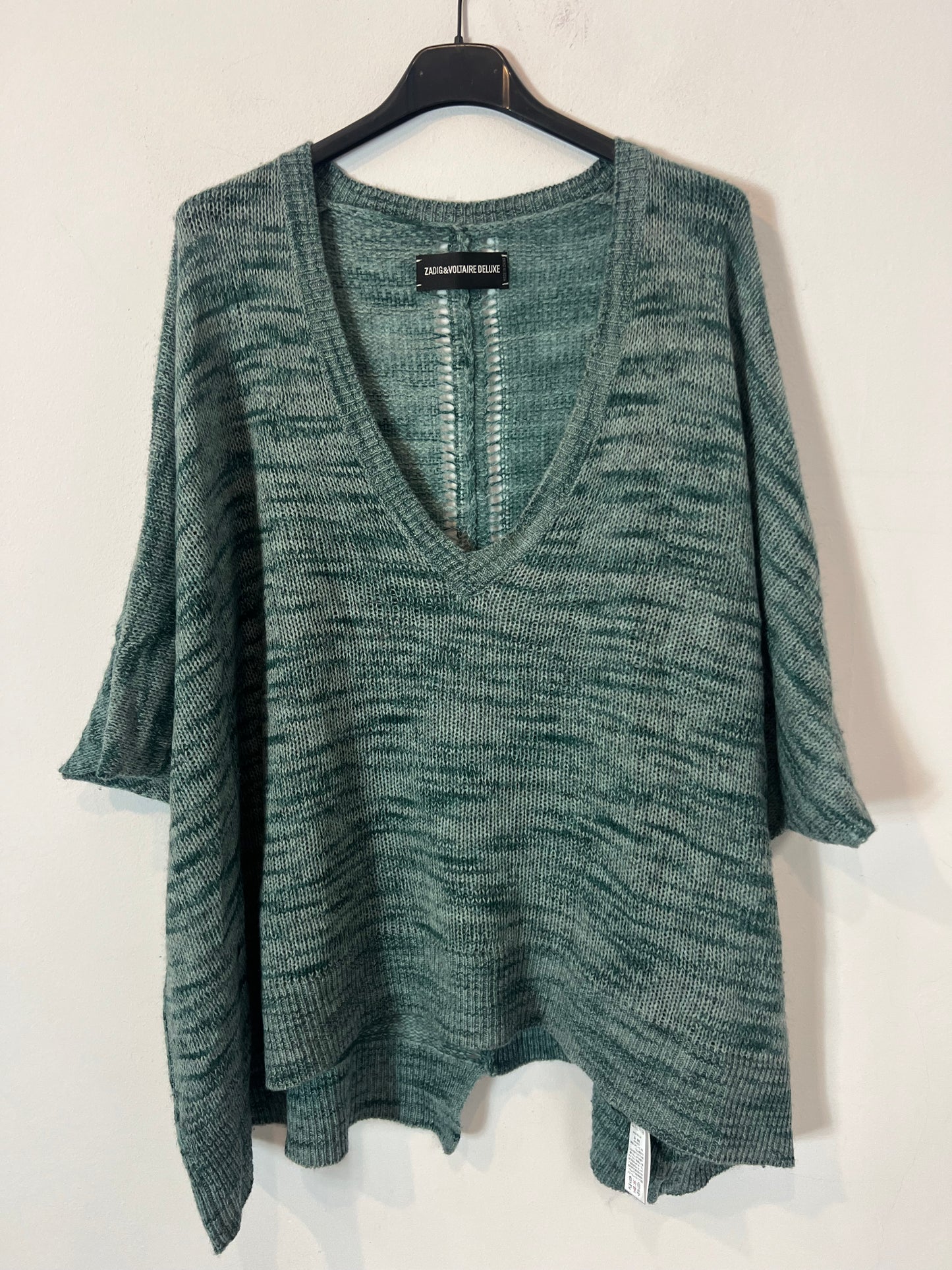 ZADIG & VOLTAIRE. Top cashmere verde agua. T u (m)