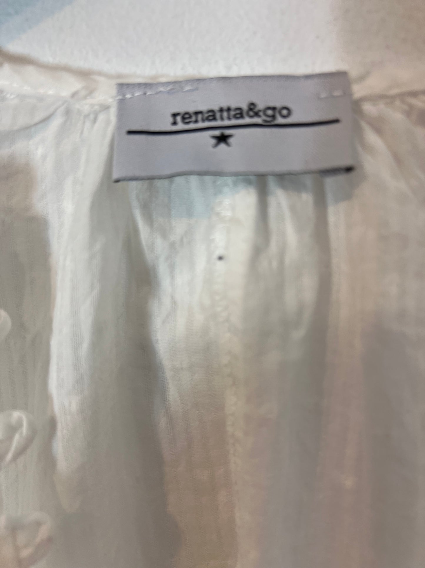 RENATTA&GO. Blusa blanca plumeti TU(S)