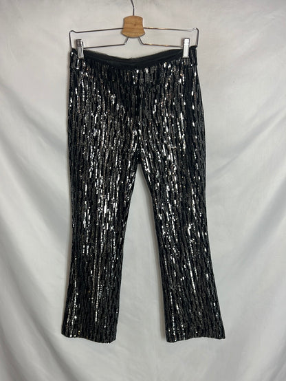 ZADIG&VOLTAIRE. Pantalón  cropped lentejuelas. T 36