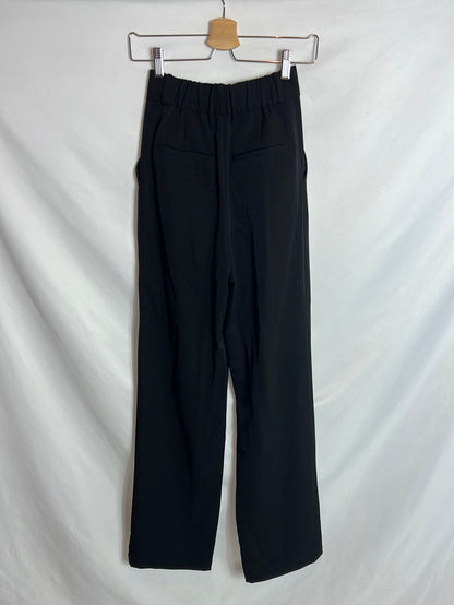 LPA. Pantalón negro pata ancha fluido. T XS