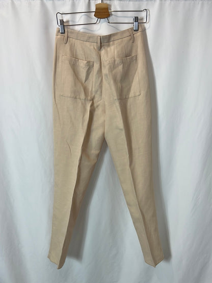 DOROTHEE SCHUMACHER. Pantalón beige pinzas. T 1 (s)