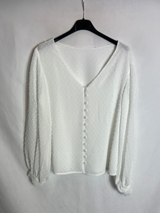 BIMANI. Blusa blanca plumeti. T M