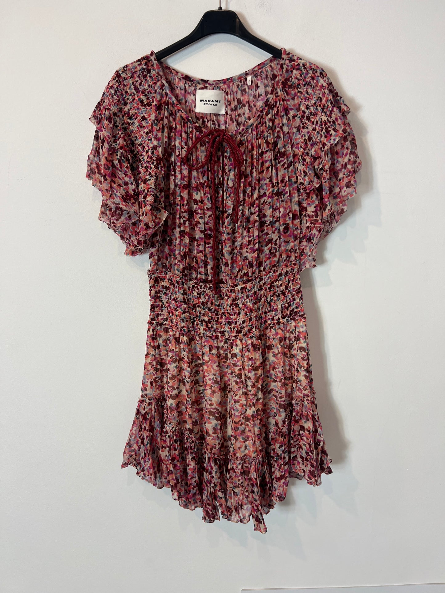 ISABEL MARANT ETOILE. Vestido estampado nido abeja T.36