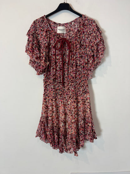 ISABEL MARANT ETOILE. Vestido estampado nido abeja T.36