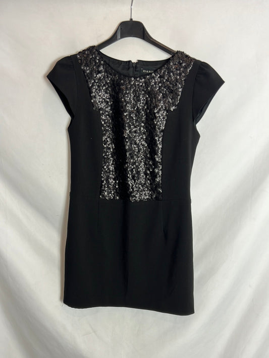 DANDARA. Vestido negro lentejuelas T.s