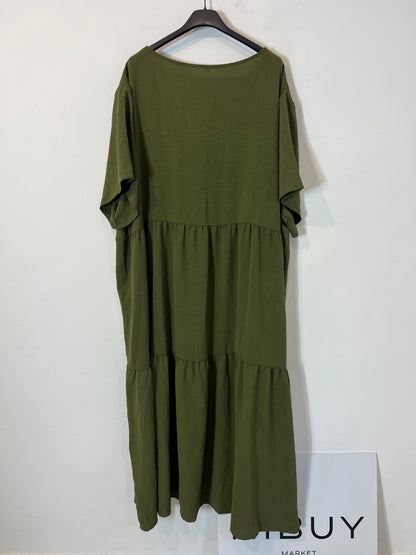 OTRAS. Vestido verde fluido T.5XL