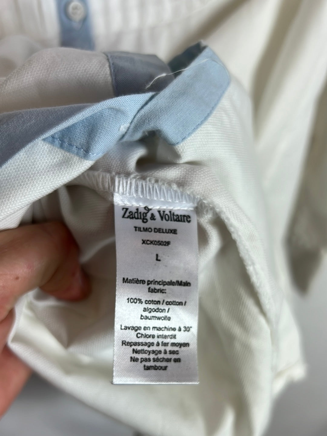 ZADIG&VOLTAIRE . Vestido camisero tablas. T L