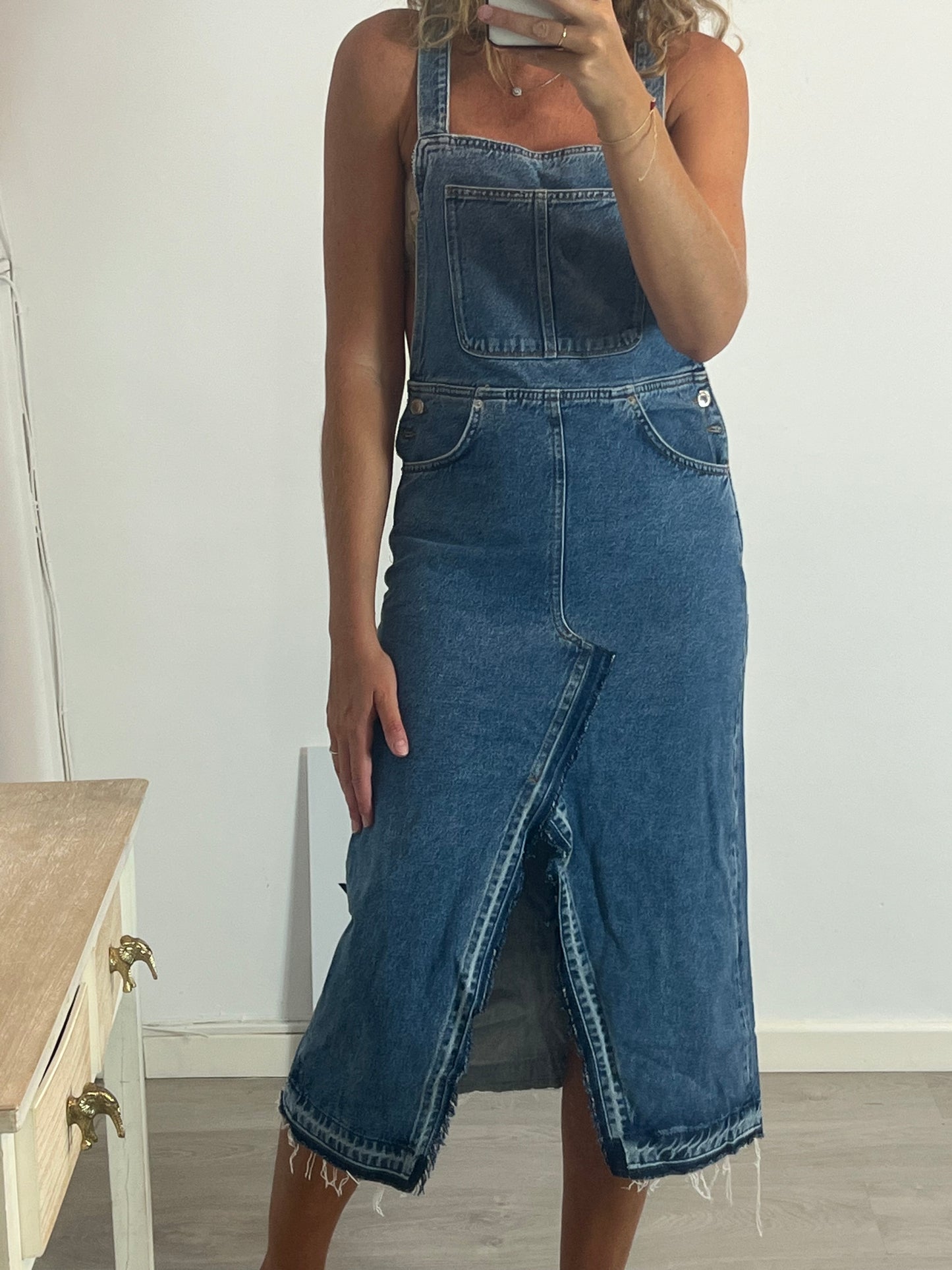 ZARA. Peto denim midi. T XS