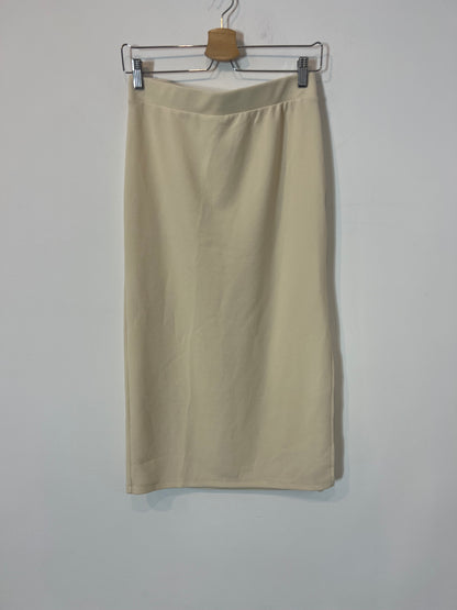 VERO MODA. Falda beige textura T.m