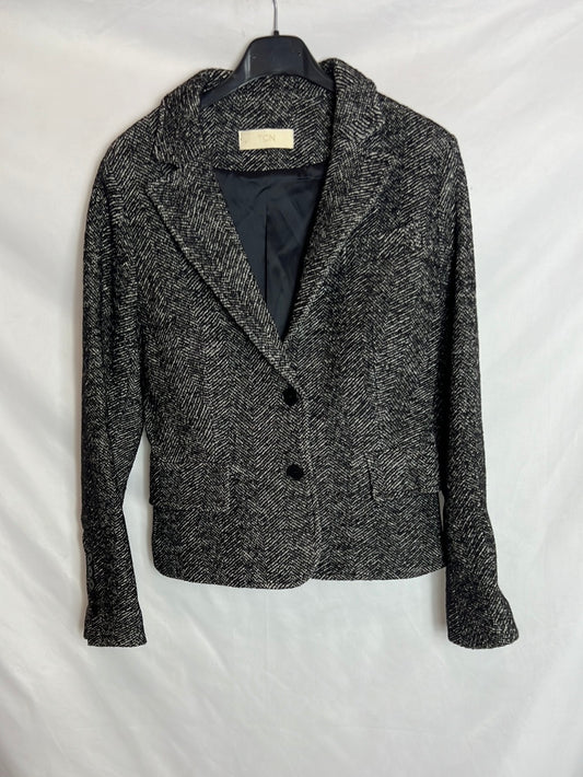 TCN. Blazer bicolor jaspeada. T S