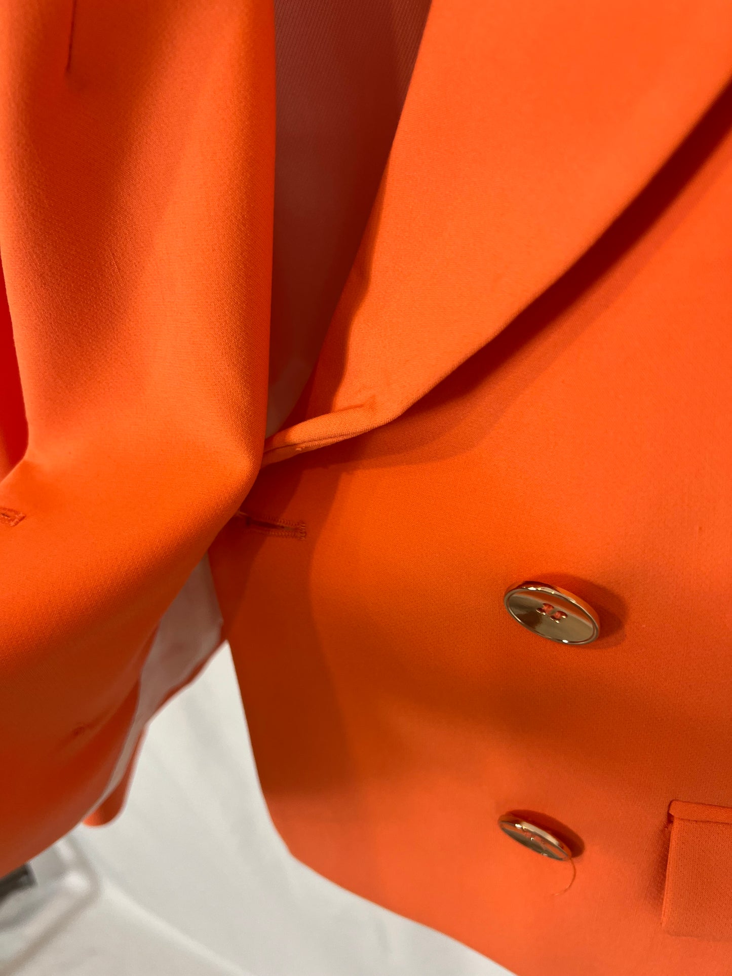 ZARA. Blazer naranja cruzada T.s