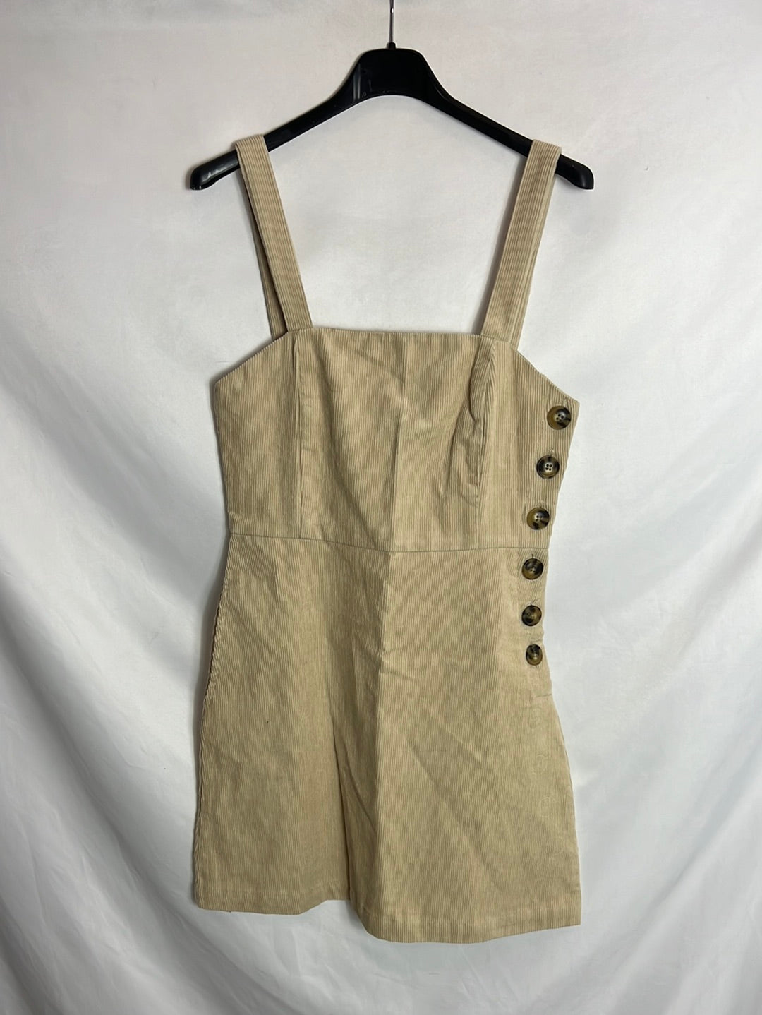 MANGO. Vestido pana beige T.xs