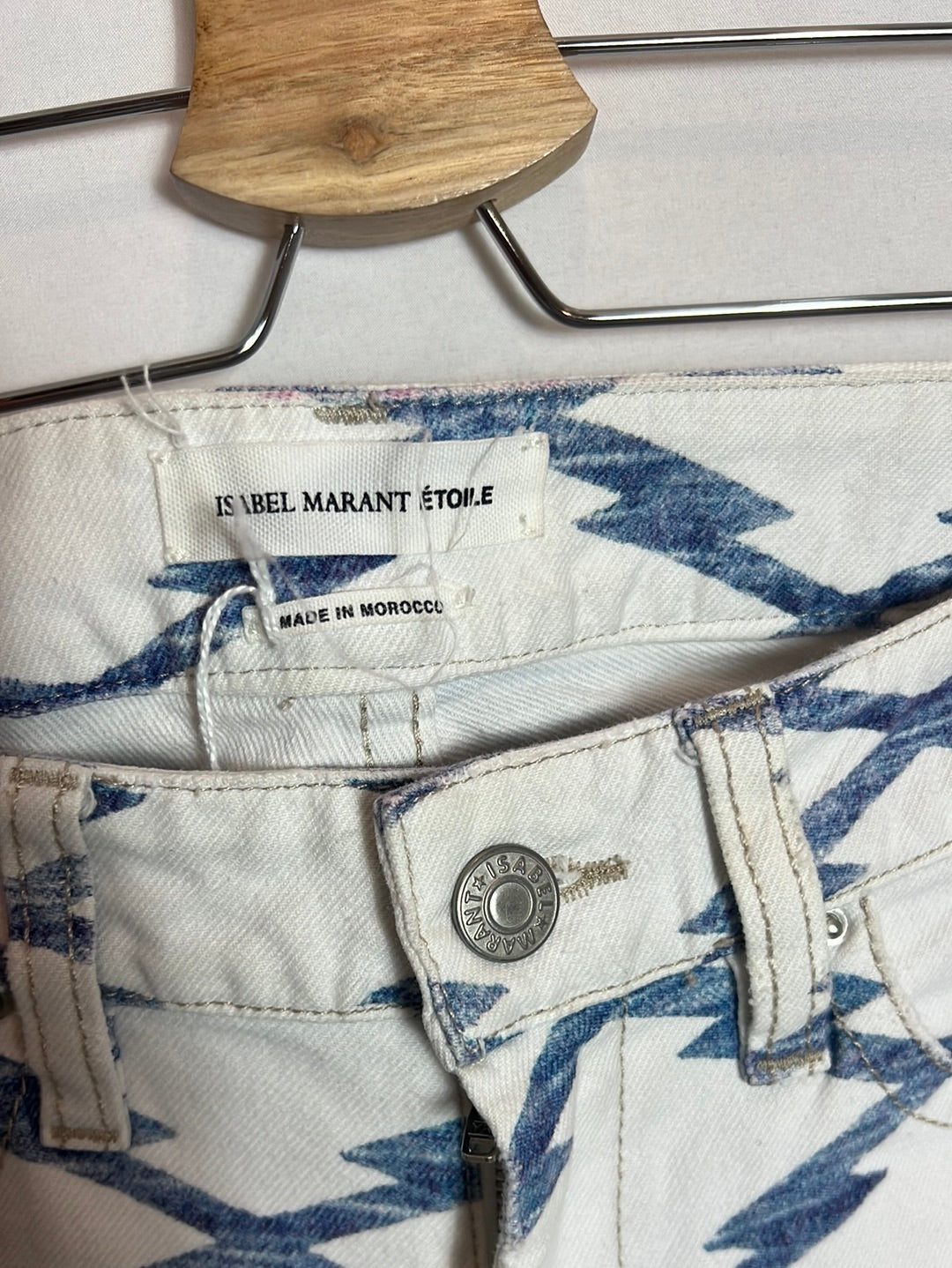 ISABEL MARANT ÉTOILE. Denim estampado geométrico . T 36 (Tara)