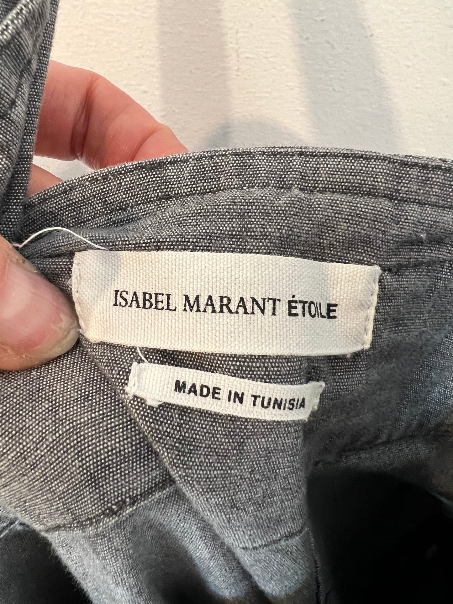 ISABEL MARANT ETOILE. Pantalón gris fluido T.36