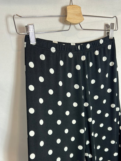 SFERA. Pantalón negro lunares  T S