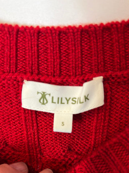 LILYSILK. Jersey rojo ochos T.s