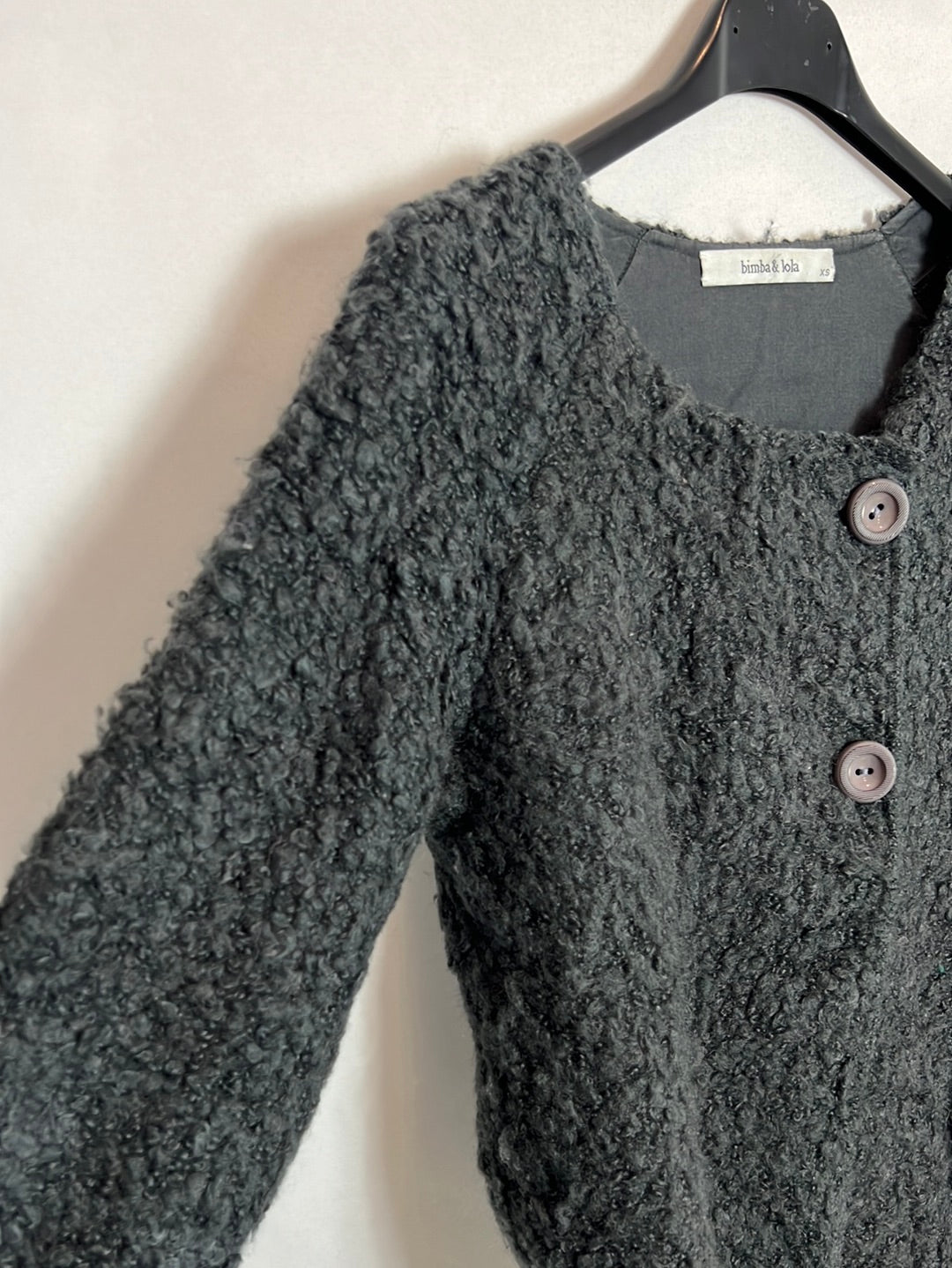 BIMBA Y LOLA. Chaqueta gris textura T.xs