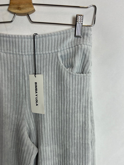 BIMBA Y LOLA.Pantalón gris claro pana T.34