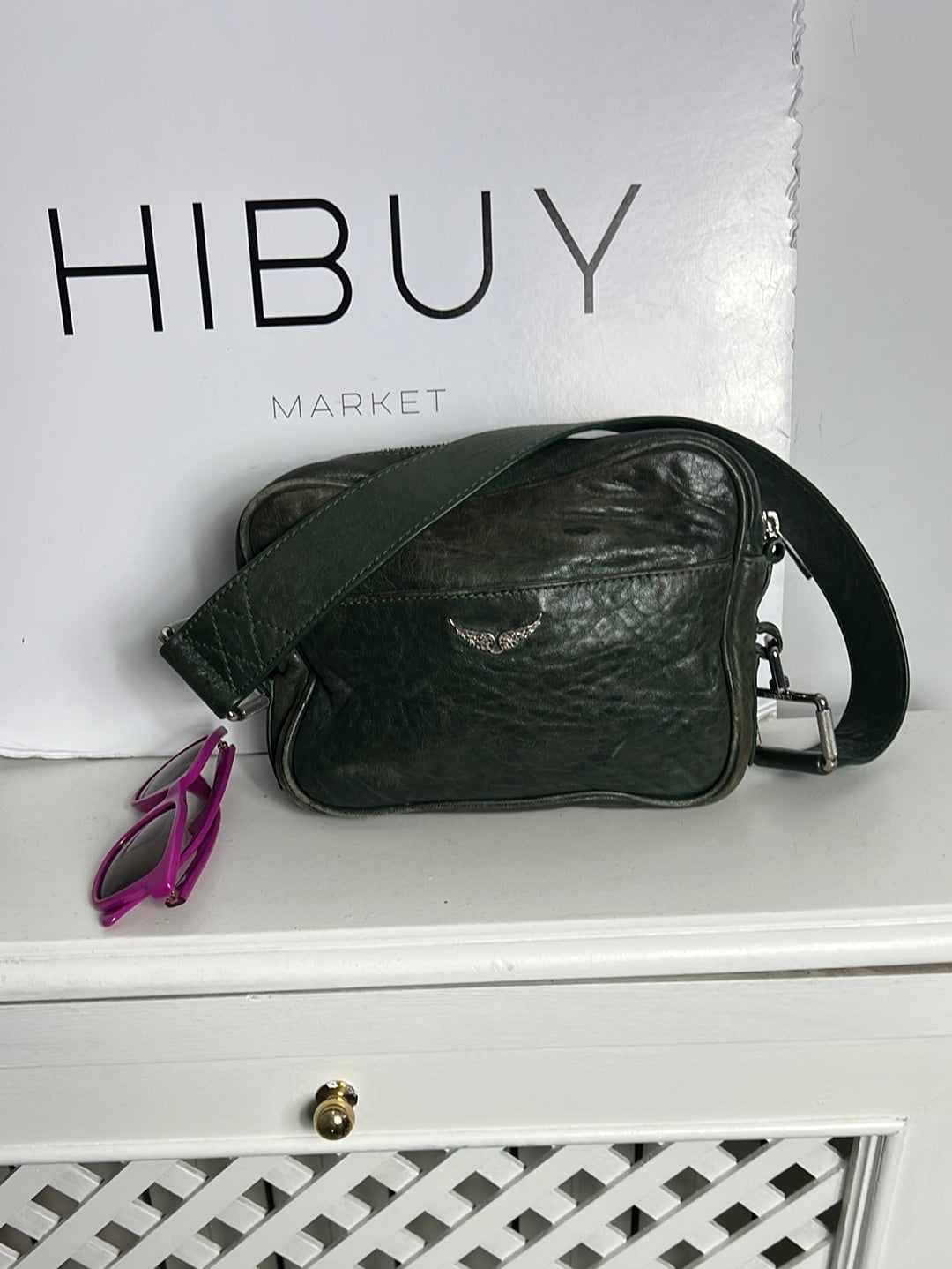 ZADIG&VOLTAIRE. Bolso verde piel asa corta (Tara)