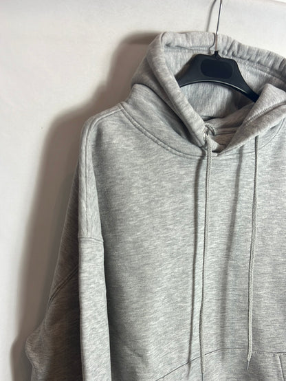 PULL&BEAR . Sudadera gris capucha. T M